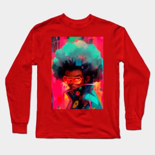 Big Afro - #0003 Long Sleeve T-Shirt